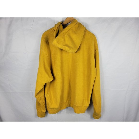 Champion Reverse Weave Embroidered Pullover Hoodie Sweater Mens Size XL Yellow - Picture 4 of 4
